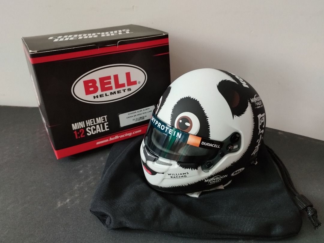 Alex Albon Thai driver 2024 Williams Mercedes F1 1/2 scale panda helmet Chinese GP, Hobbies