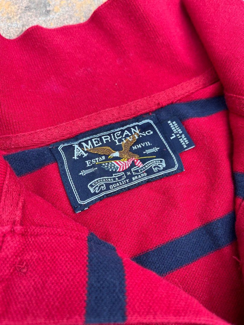 American Living Striped Polo Shirt