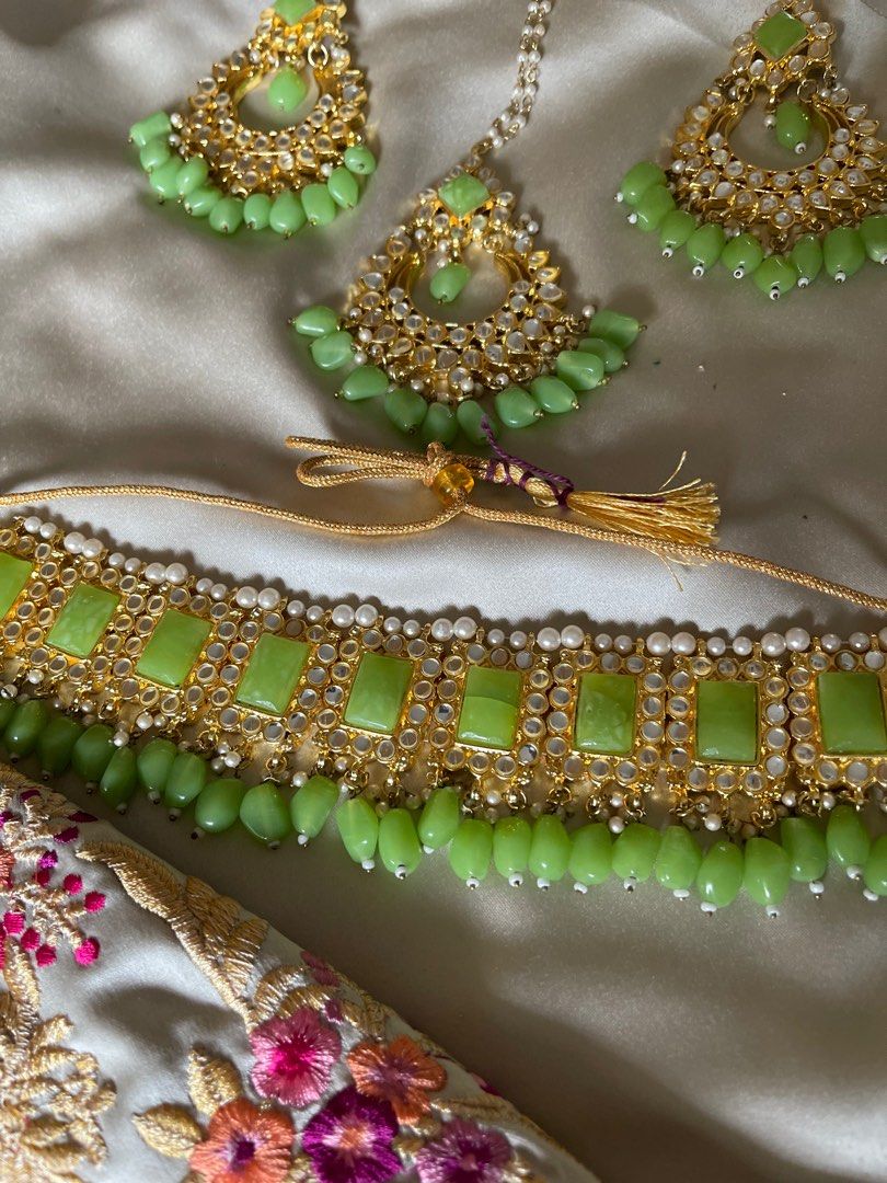 Green asian jewellery hot sale