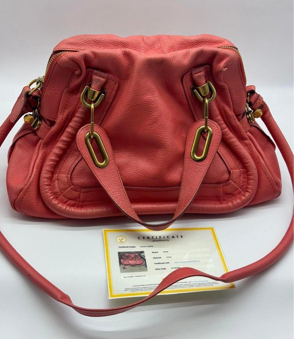 Authentic Chloe Bag (Category: Luxury Bags & Wallets) located in Manila. Submitted by chloe_luxuries (Listing ID 1312991025, Image 1). Description: Guaranteed original Chloe Paraty bag Still in-very good condition Medsize and te floor Pm for more lasi.