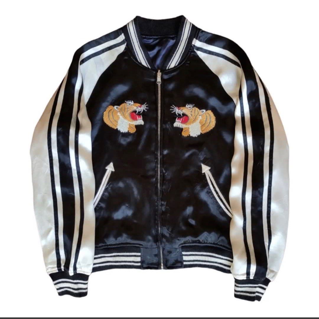 AVIREX USA 日本　虎限定　スカジャン　100%silk Unisex AVIREX スカジャン VELVETEEN SKA JACKET WHITE TIGER / ヴェル