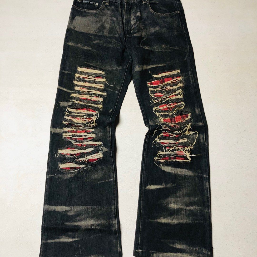 BERNINGS-SHO】 Design flare denim pants BERNINGS-SHO