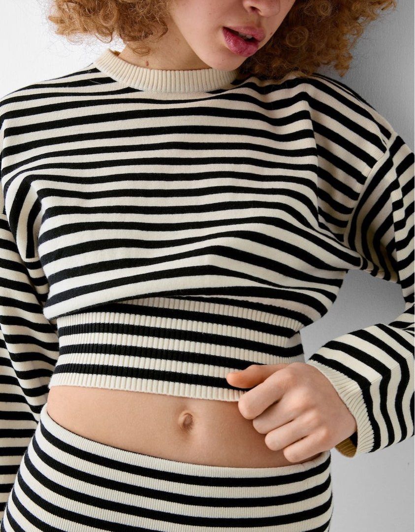 Bershka striped sweater top