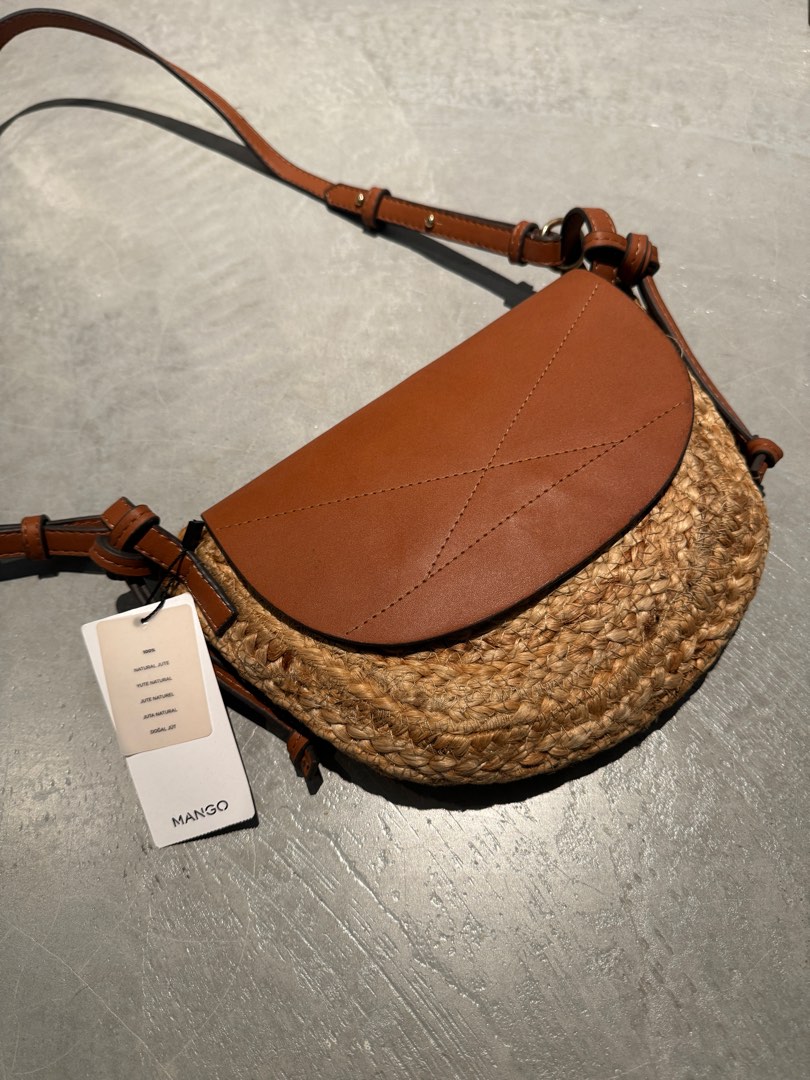 Mango jute crossbody bag shop