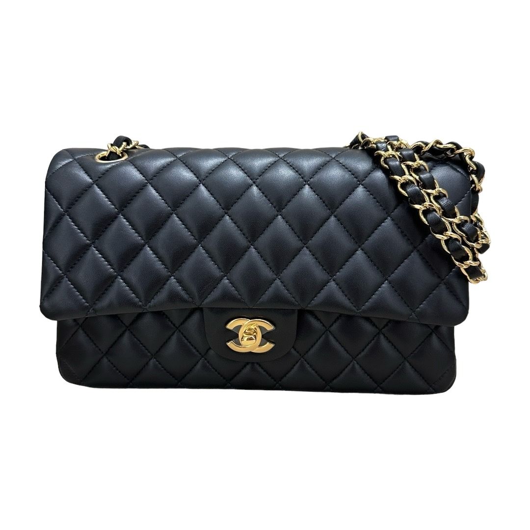 Chanel Medium CF Black and Gold Lambskin Luxury Bags Wallets on Carousell