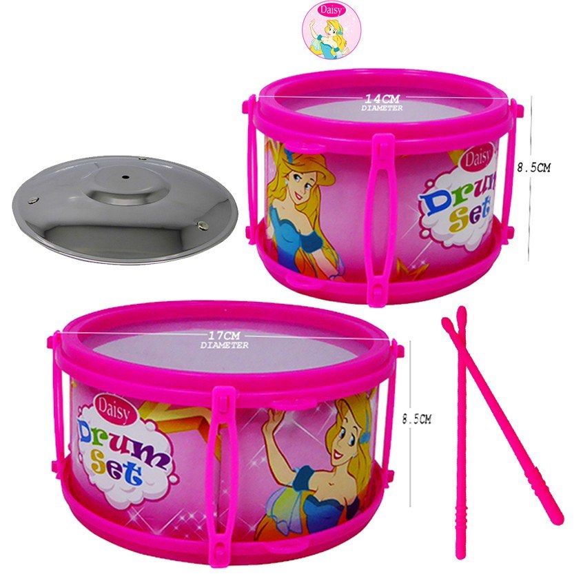 Princess Daisy Instruments Daisy Toys Princess Drum Set with Chair Musical Instrument for Kids ...