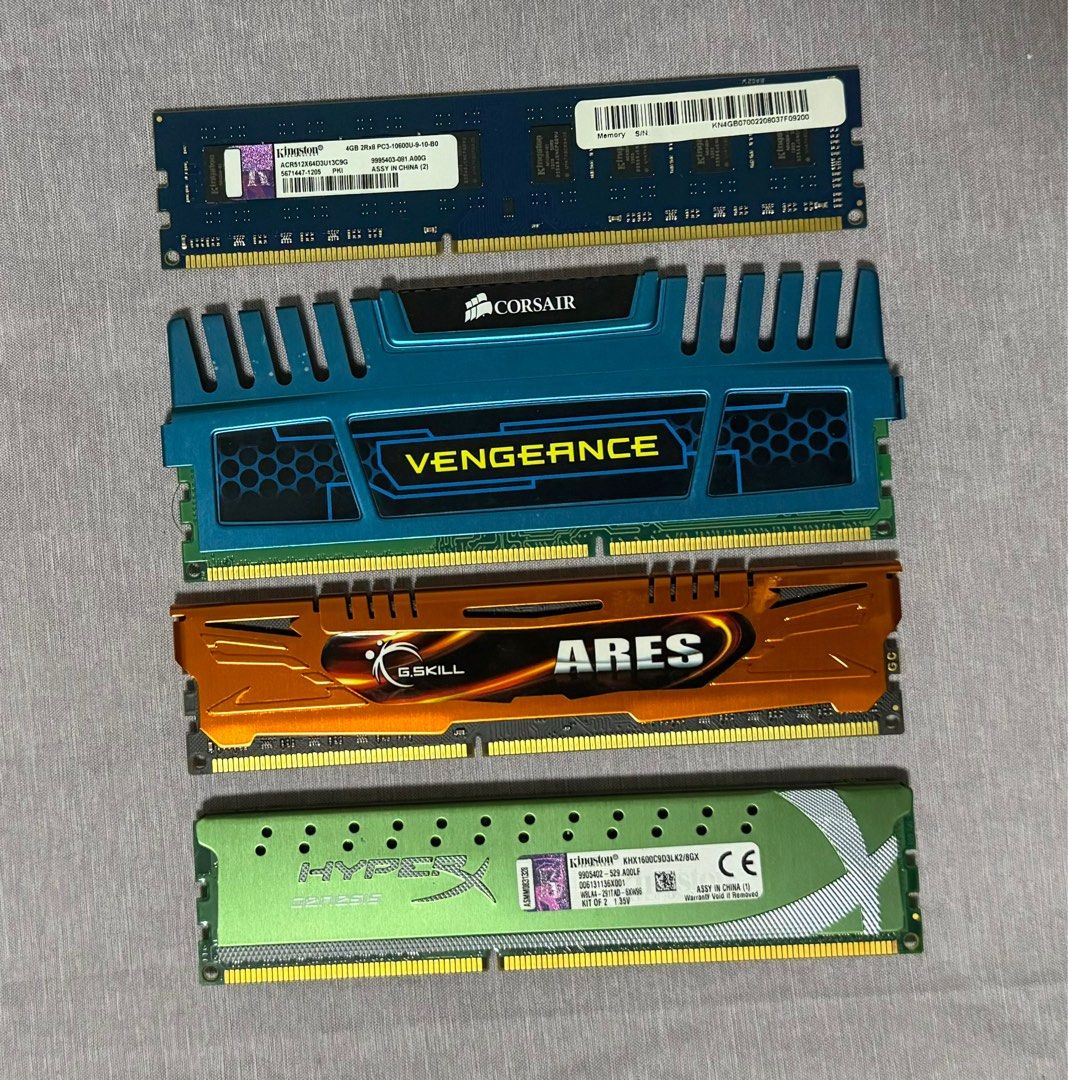 DDR3 RAM sticks 4GB and 8GBs for cpu and computer