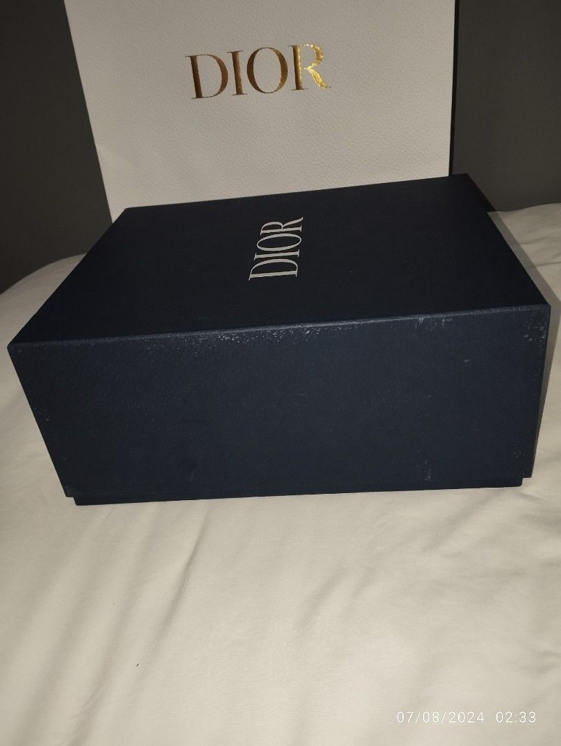 DIOR shoes box blue Luxury Accessories on Carousell