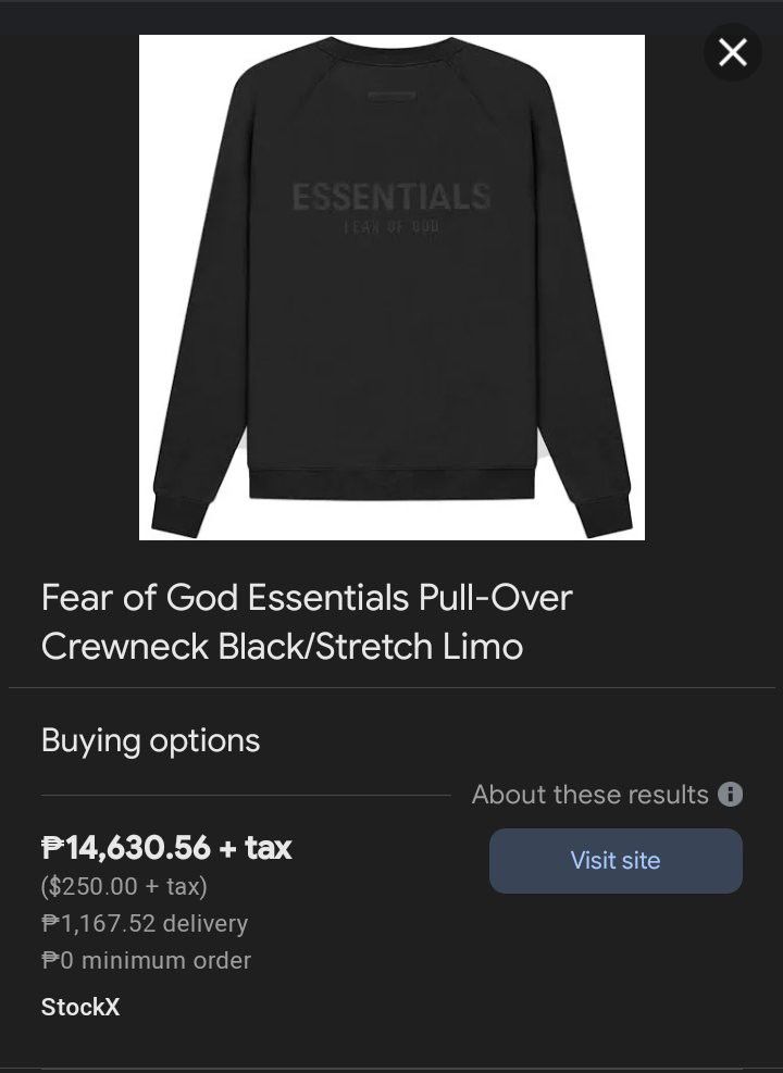 Fear of god x supreme hot sale