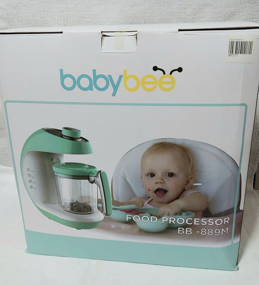 FOOD PROCESSOR - BABY BEE (Category: Weaning & Toddler Feeding) located in Rodriguez. Submitted by grace4marl (Listing ID 1312895474, Image 3). Description: • Food Processor Model BB-889M • 4 Easy steps to use: - steam - stir - pulse - disinfect, clean • Used for a few months only. • Good condition..