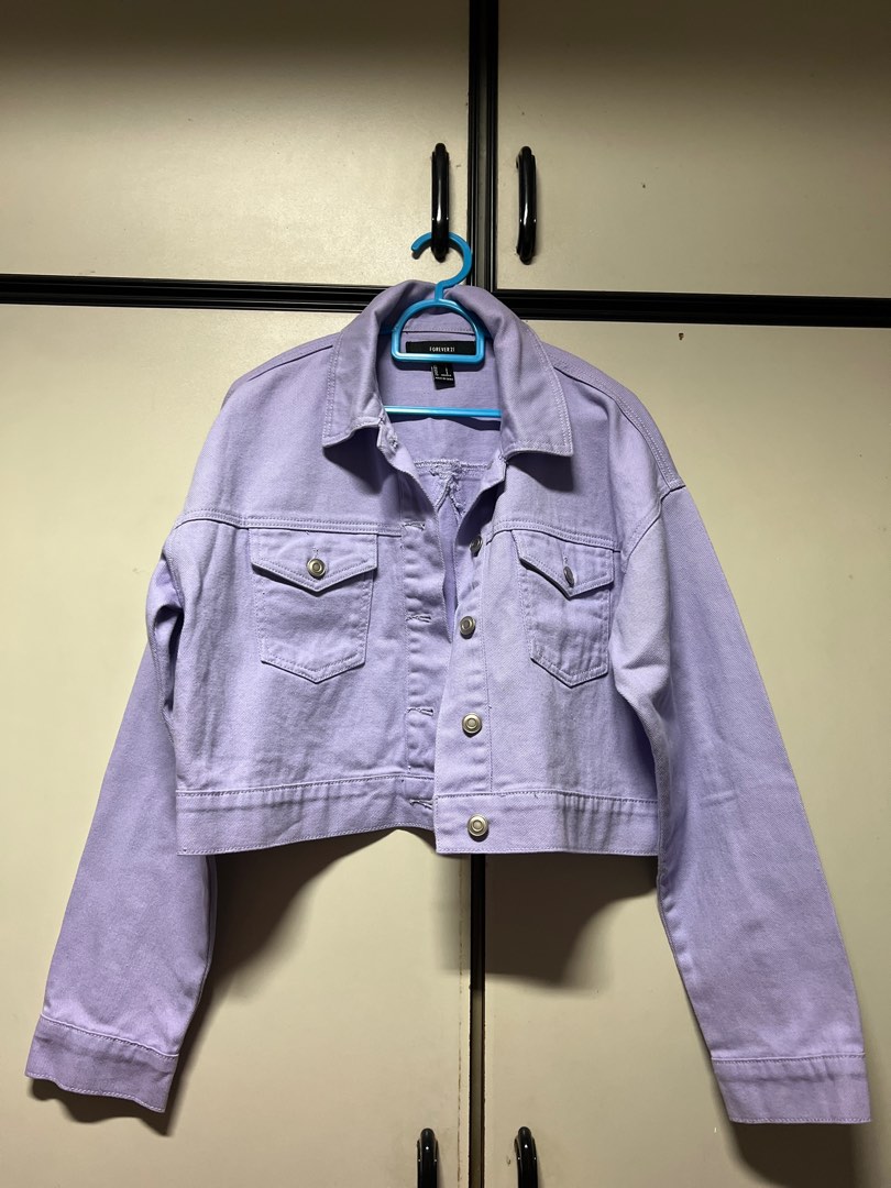 Lilac denim jacket top