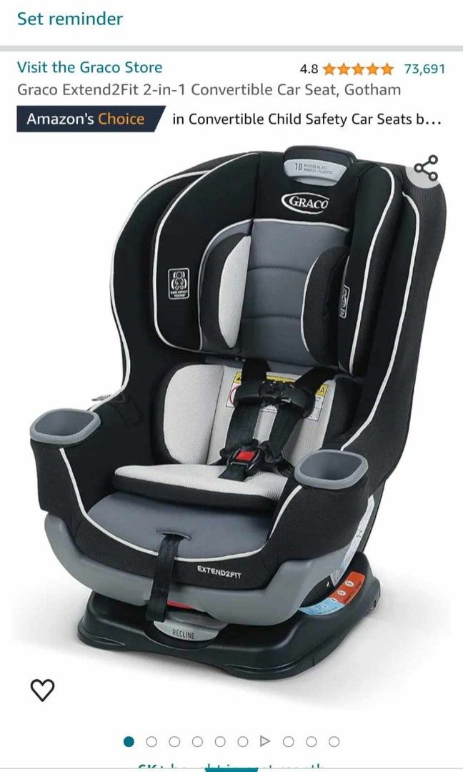 Graco Extend2fit Convertible Carseat Babies Kids Going Out Car Seats on Carousell