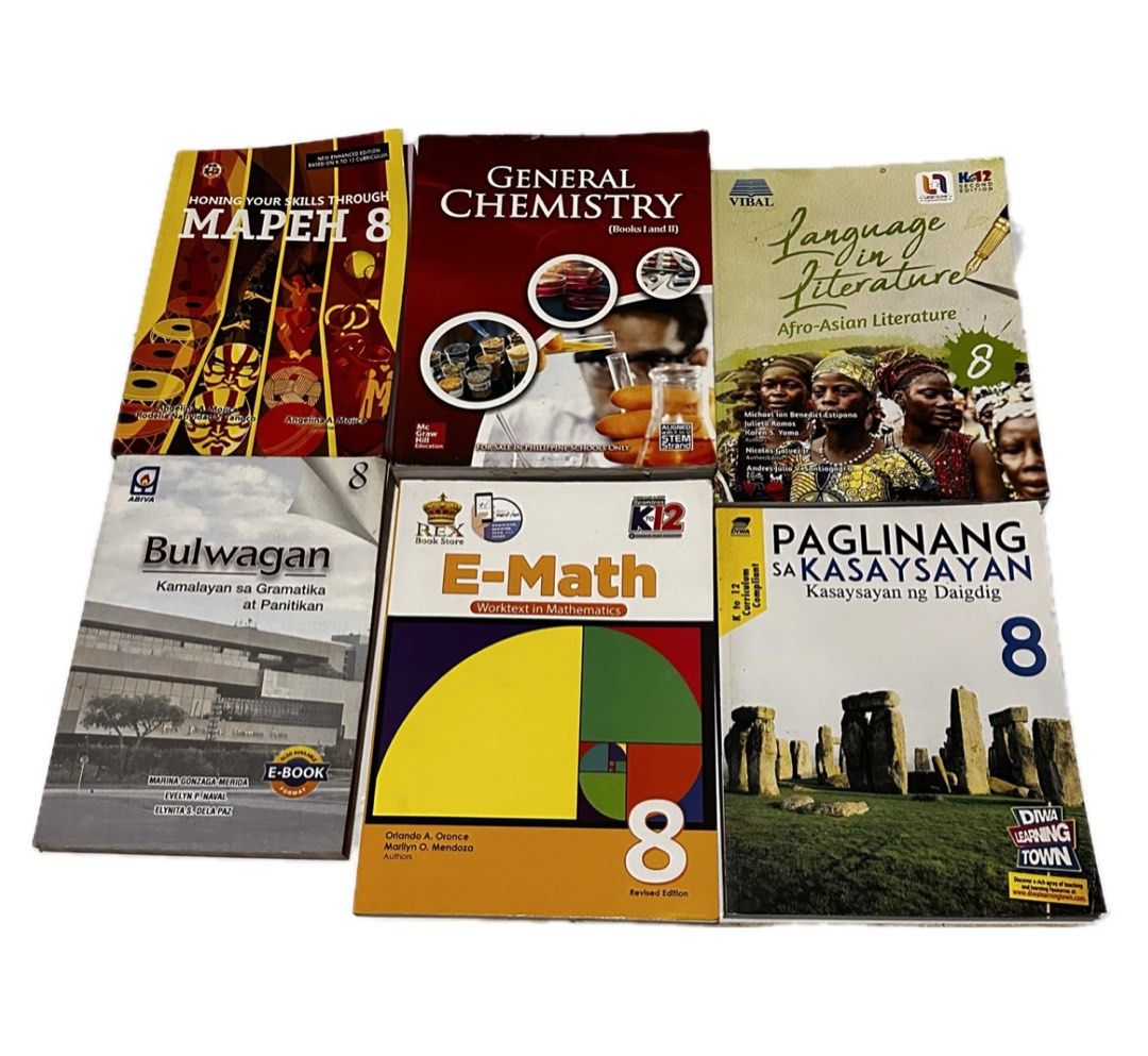 Grade 8 UST Junior High School (JHS) Textbooks (Category: Textbooks) located in Mandaluyong City. Submitted by laarniejose (Listing ID 1312857622, Image 1). Description: NOTE: EACH textbook is priced at ₱250. .