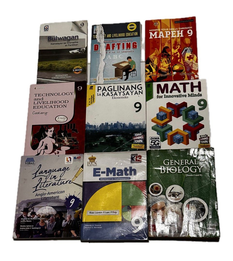 Grade 9 UST Junior High School (JHS) Textbooks (Category: Textbooks) located in Mandaluyong City. Submitted by laarniejose (Listing ID 1312857773, Image 1). Description: NOTE: EACH textbook is priced at ₱250. .
