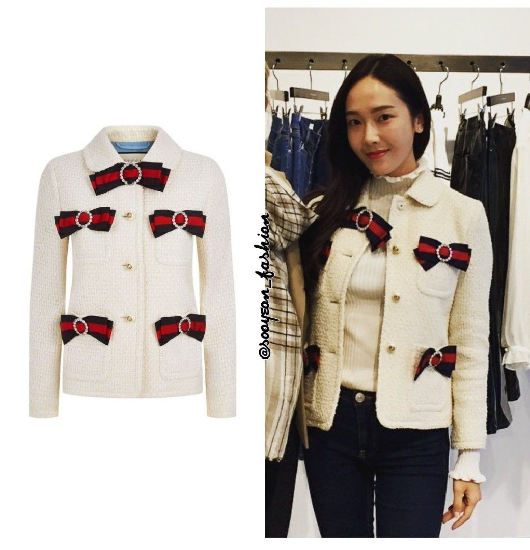 Gucci bow jacket best sale