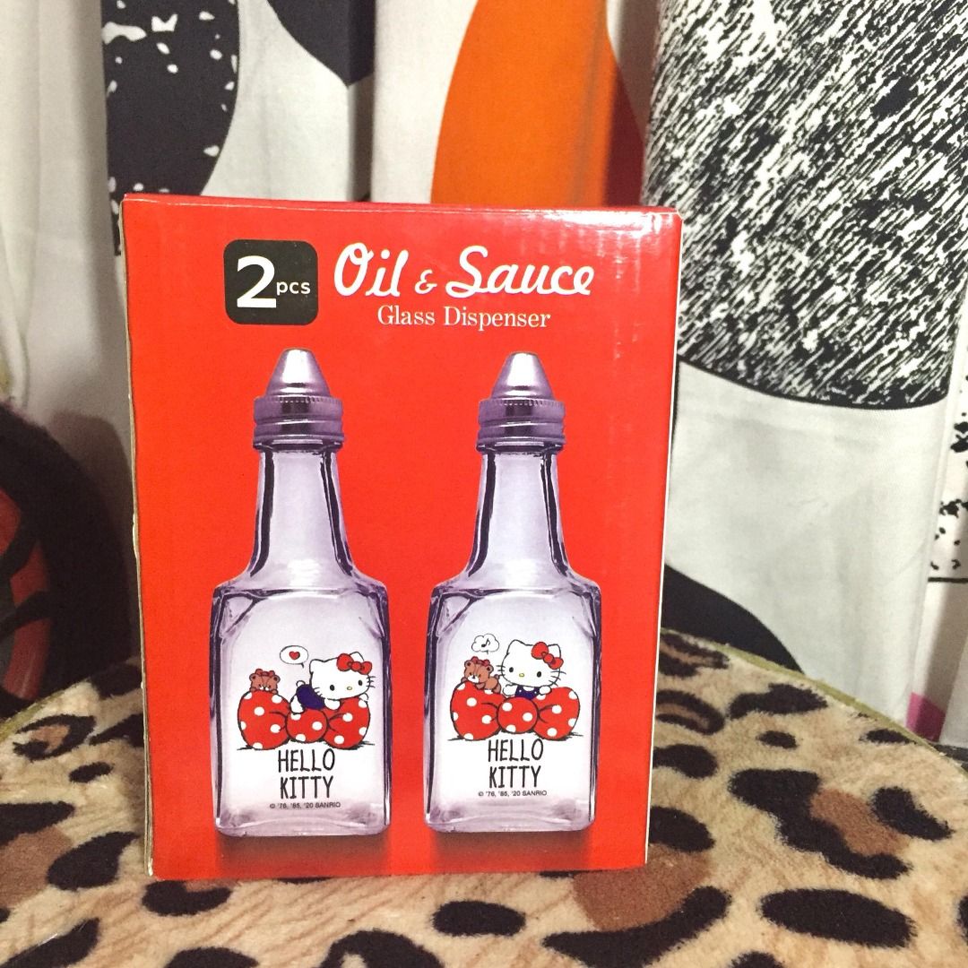 Hello Kitty Oil & Sauce Glass Dispenser, Furniture & Home Living ...