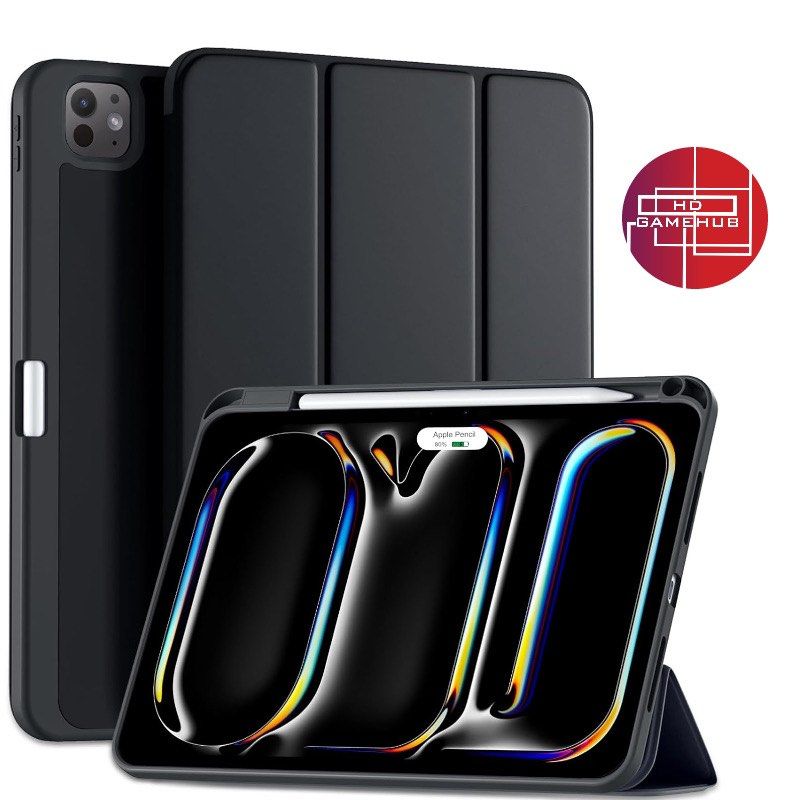 iPad Pro 11” 2024 Smart Cover with Pen Holder (Category: Cases & Sleeves) located in Quezon City. Submitted by playamerica (Listing ID 1312872894, Image 1). Description: iPad Pro 11” 2024 Smart Cover with Pen Holder Material: Premium Synthetic Polyvinyl + Microfiber Inner Lining + Silicone Back Ultra slim design and stylish Magnetic closure Automatic wake/sleep by opening or closing the smartcover Folding front cover with two standing positions W