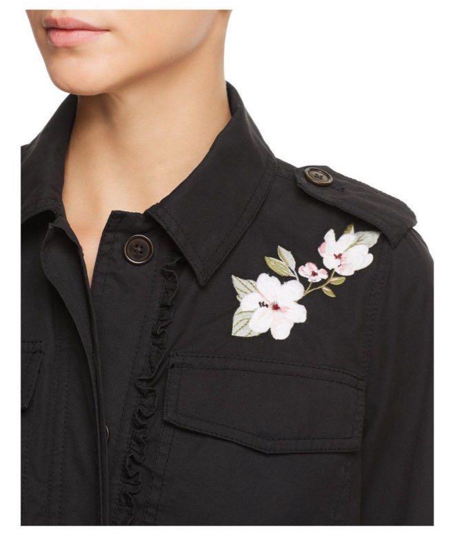 Kate spade floral army jacket outlet