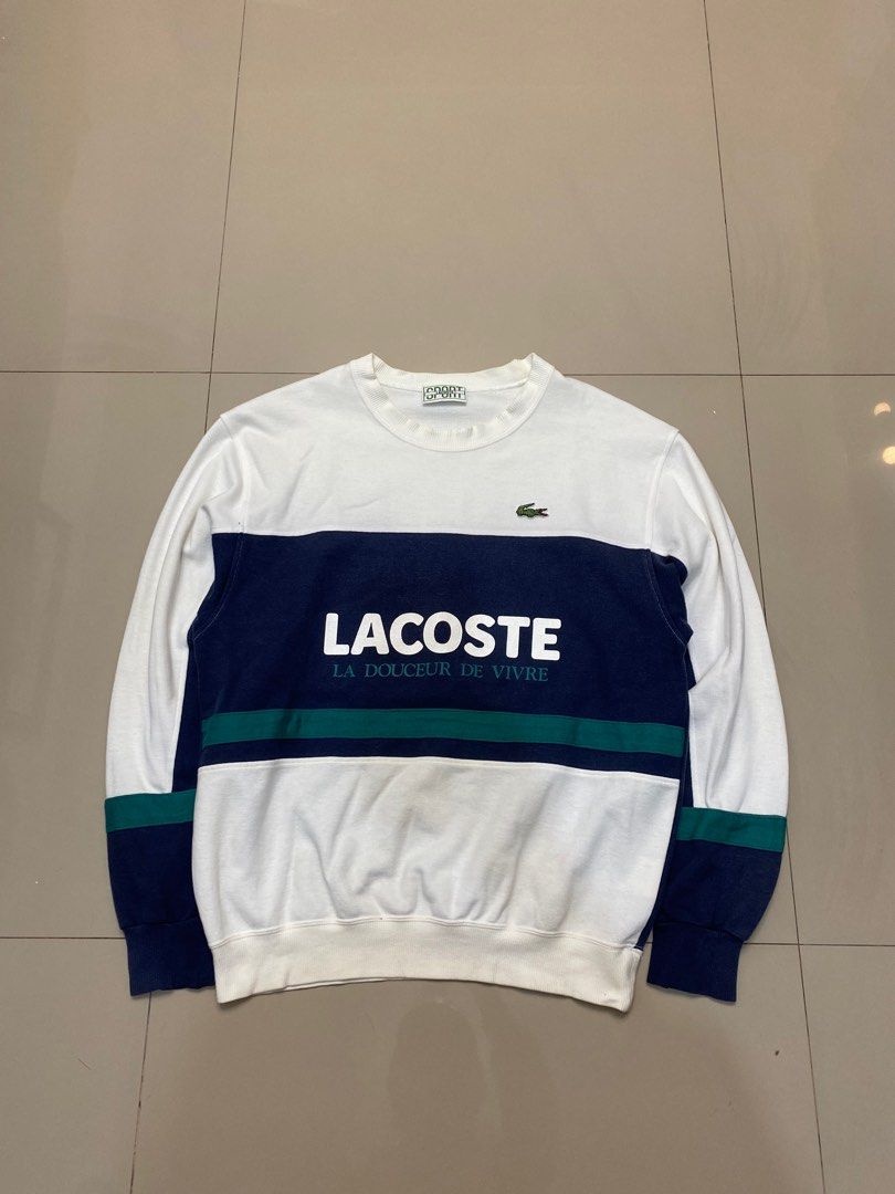 Lacoste Sport Crew neck (Category: Coats, Jackets and Outerwear) located in Manila. Submitted by pharrell124 (Listing ID 1312999783, Image 1). Description: Lacoste sport crew neck authentic slight bacon neck color rate: 9/10 fits s to m 20.5x25.