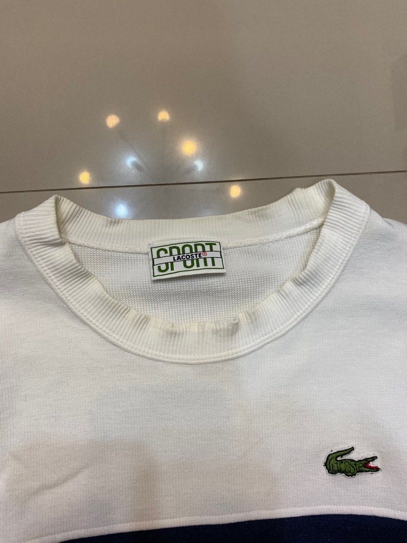 Lacoste Sport Crew neck (Category: Coats, Jackets and Outerwear) located in Manila. Submitted by pharrell124 (Listing ID 1312999783, Image 3). Description: Lacoste sport crew neck authentic slight bacon neck color rate: 9/10 fits s to m 20.5x25.
