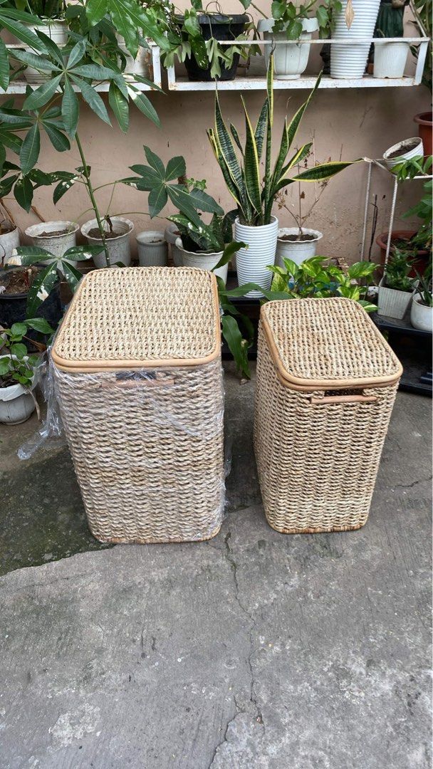 LAUNDRY BASKET/BURI HAMPER (Category: Laundry Baskets) located in Marikina City. Submitted by thecraftyhomebyelisha (Listing ID 1312881356, Image 2). Description: Medium and Large available With or without cloth No cloth M: 700 L: 800 With cloth M: 900 L: 1100 .
