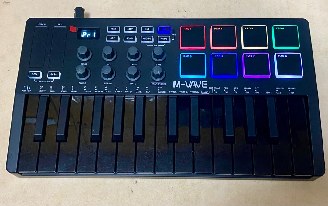 M wave smk 25 midi controller, bluetooth, 電腦＆科技, 電腦周邊及配件, 電腦鍵盤及相關產品 ...