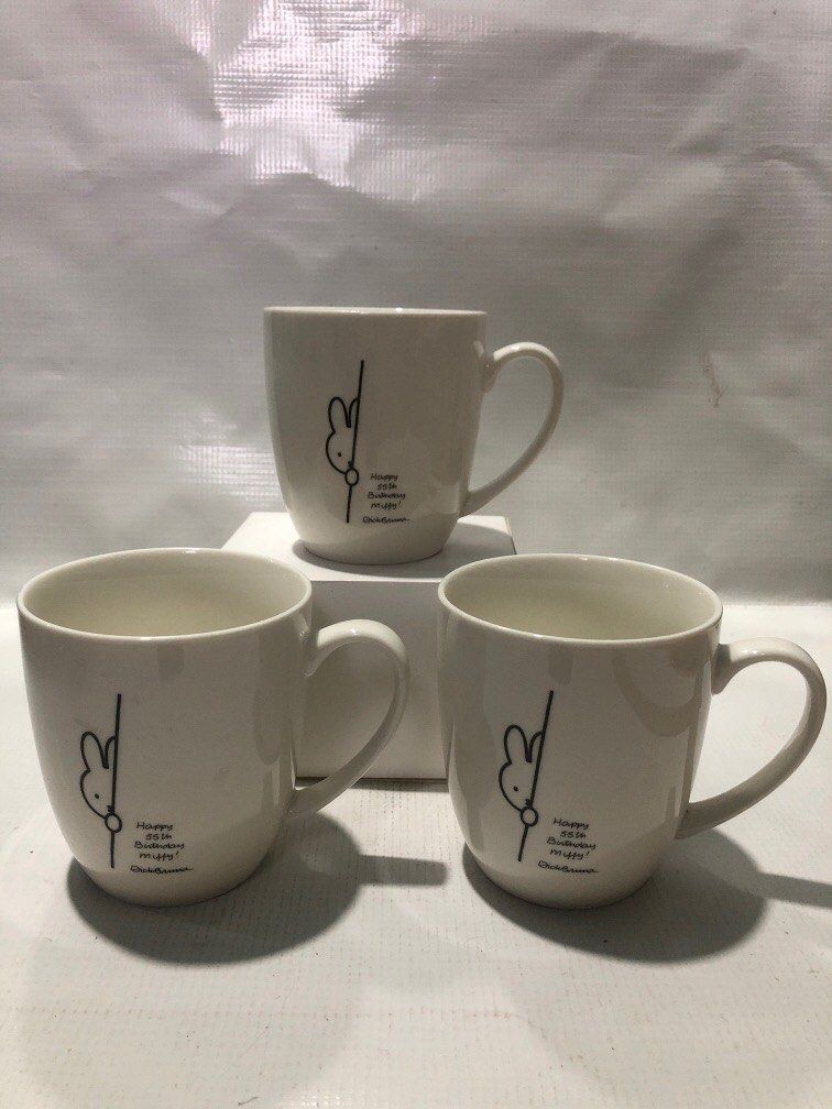 Miffy 55th bday Mug #2861 (Category: Coffee & Tea Tableware) located in Malabon City. Submitted by mldg.surplus (Listing ID 1312917250, Image 1). Description: MLDG Surplus Reminder: •Expect minimal flaws such as stain, lint, scratches etc. •No reservation, we can accept your offer, but it doesn't mean that the item is reserved. •No other picture. All pictures are posted already. •Color may vary due to lighting. Price may vary without prior notice