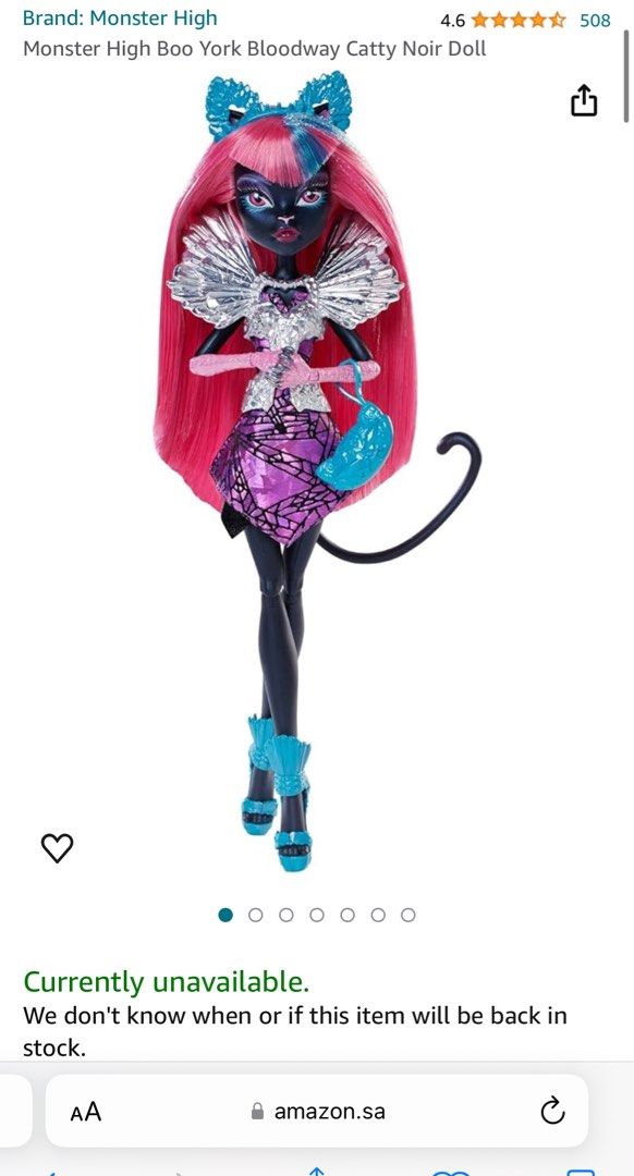 Monster High Boo York Bloodway Catty Noir Doll Hobbies Toys Toys Games on Carousell