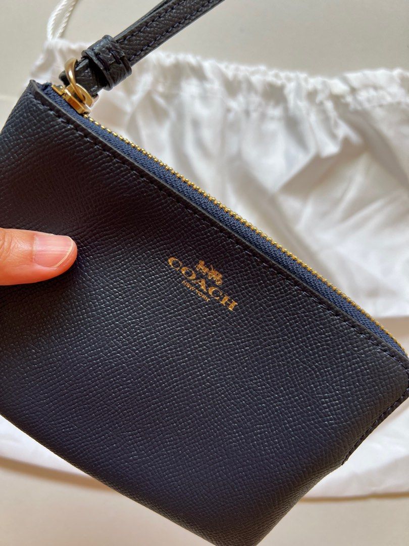 Navy coach wristlet best sale