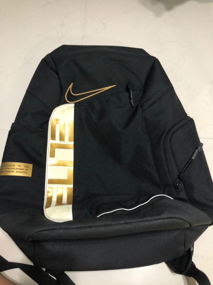 Nike Elite bag black gold Rare Men s Fashion Bags Backpacks on Carousell