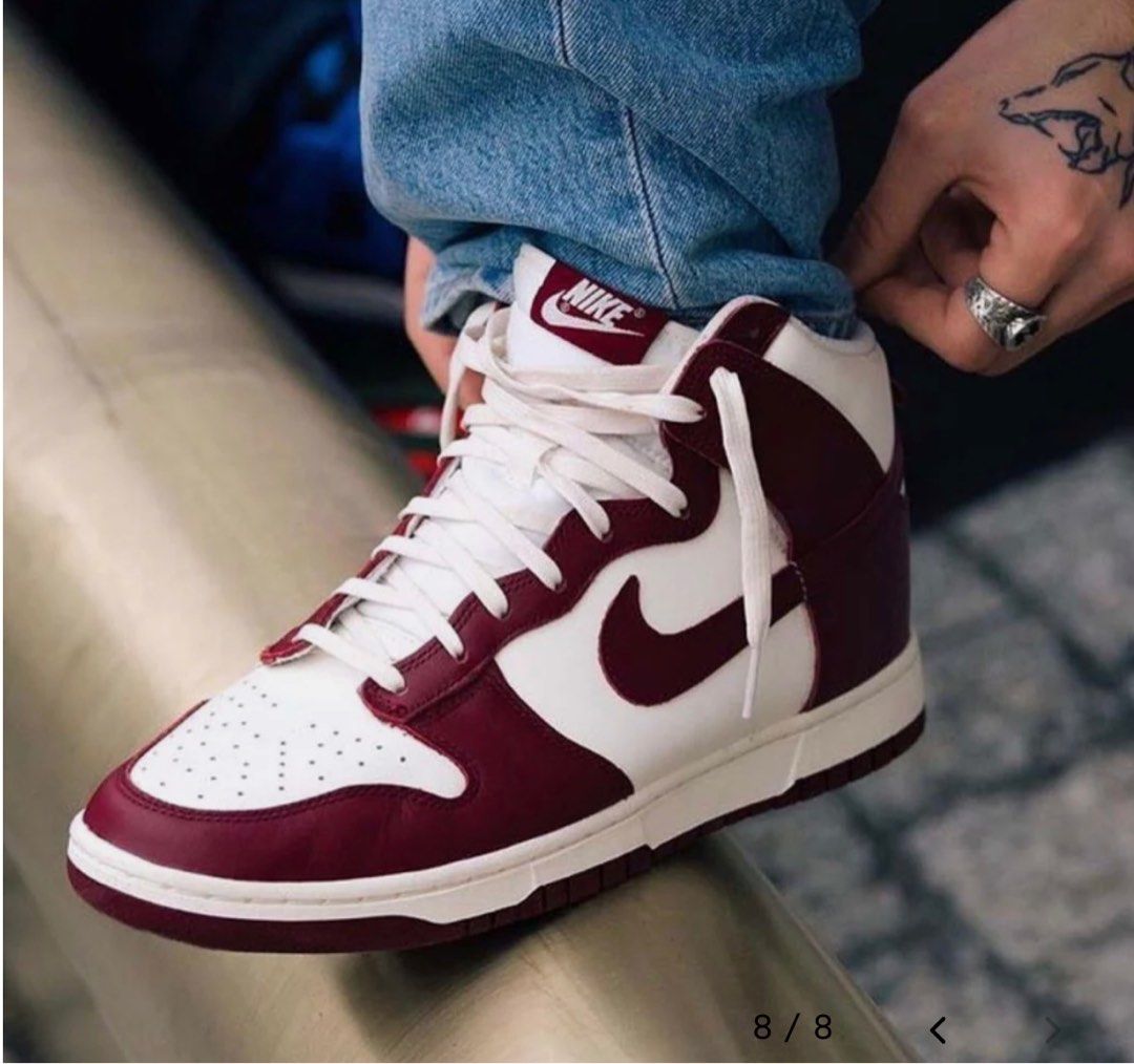 dunk high sail team red pale ivory