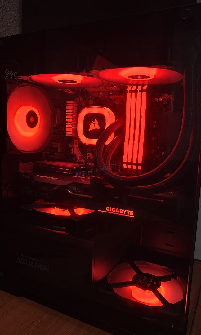 Pc (Category: Desktops) located in Marang. Submitted by syahir001001 (Listing ID 1312936232, Image 1). Description: CPU Ab350m pro4 R5 2600x Psu Cooler master Giga 8gb rtx 3050 3fan Corsair vegeance pro 8gbx4=32gb Corsair h100 with 2pc fan Corsair sp120 3pc fan Kingston 1tera Samsung 250gb wifi adapter Case armageddon aquaron semua okay juall sbb nk guna duit untuk study . hg boleh nego lagi sampai jd. cuba nego byk2 pun tkpe kena hg kita jalan, 