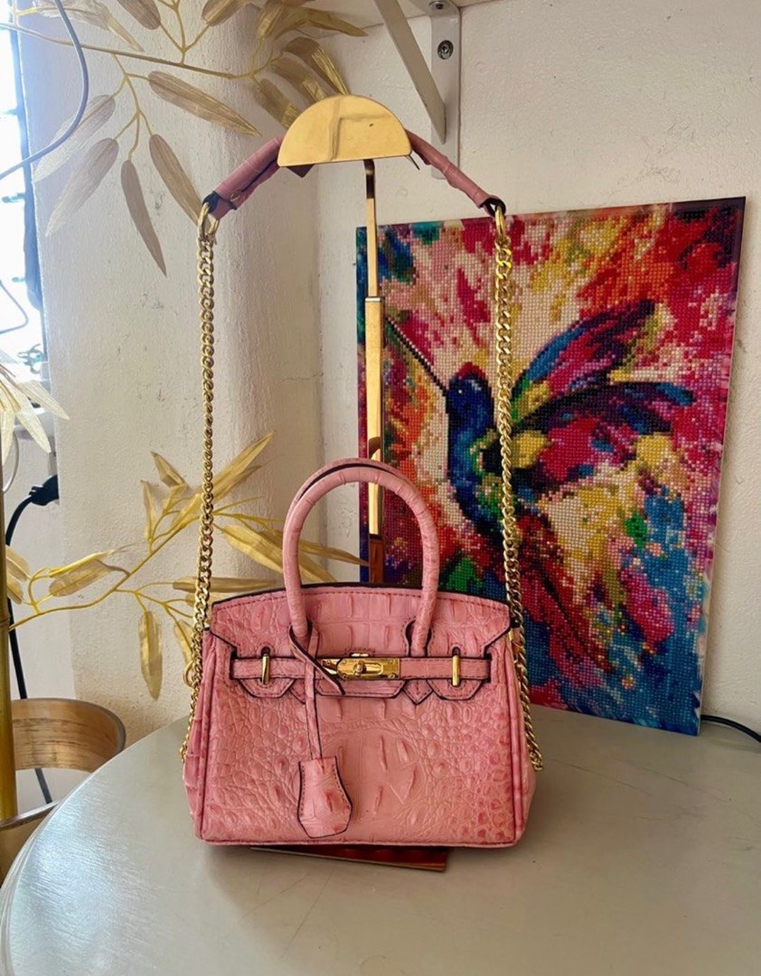 Pink croc birkin online