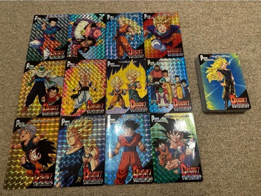 PP26 龍珠閃卡dragonball 全套12閃連36白卡Part 26 閃咭（1995年日初版）, 興趣及遊戲, 玩具& 遊戲類-  Carousell
