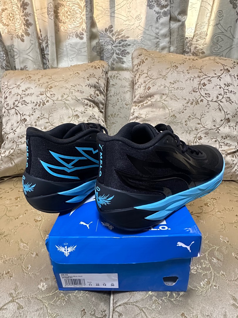 PUMA BLACK BLUE ATOLL MELO 02 Men s Fashion Footwear Sneakers on Carousell