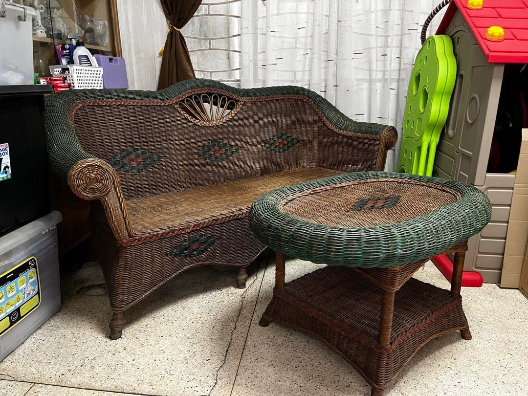 Pure Classic Rattan Sala Set (Category: Sofas) located in San Mateo. Submitted by trishcs14 (Listing ID 1312931293, Image 1). Description: Pure Rattan Sala Set Comes with: •Spacious 3-seater lounge seat •2pcs single seat • center table with open storage underneath First owner here. RFS: decluttering 📍Pick-up at San Mateo Rizal (Guitnang Bayan 1) - near San Mateo Municipal Hall .