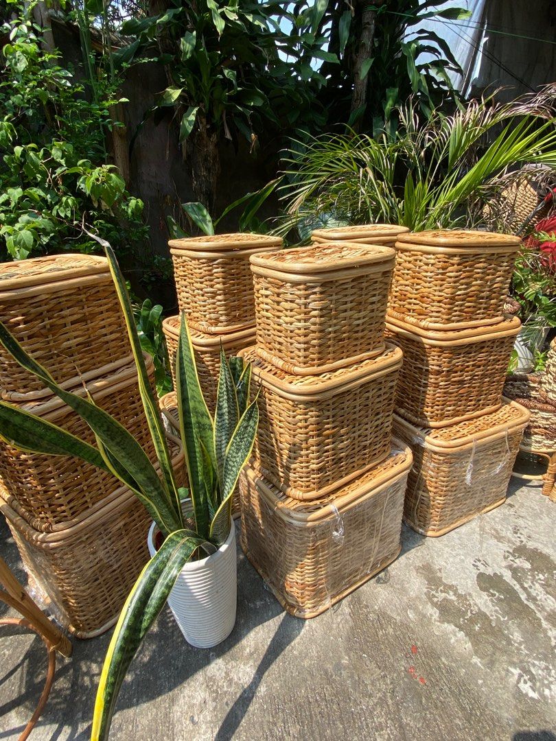 RATTAN STORAGE/RATTAN ORGANIZER (Category: Storage Boxes & Baskets) located in Marikina City. Submitted by thecraftyhomebyelisha (Listing ID 1312881640, Image 2). Description: Rattan Storage All sizes available S: 300 M: 350 L: 400 950/set.