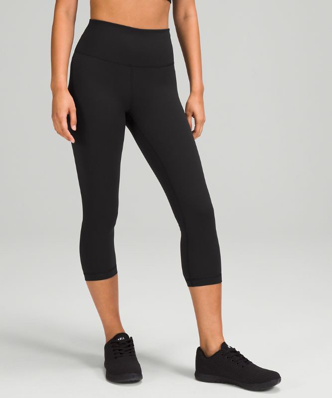 S 4 Lululemon Wunder Train High Rise Crop Leggings Pants Black 20 Women s Fashion Activewear on Carousell