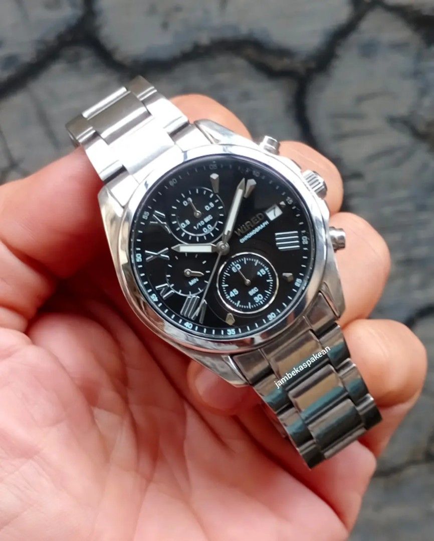 時計 SEIKO WIRED VD57-KZ10 CHRONOGRAPH STYLE SEIKO Wired VD57-KZ10 Chronograph Navy Blue Dial Quartz