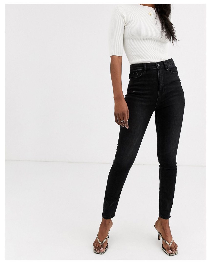 Very high waisted black jeans new arrivals