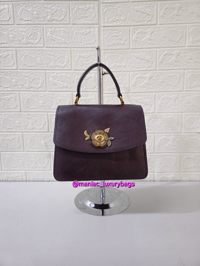 Top Handlebag COACH Parker Top Handlebag with Tea Rose Stones