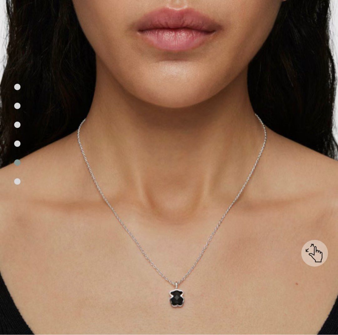 Tous black bear necklace on sale