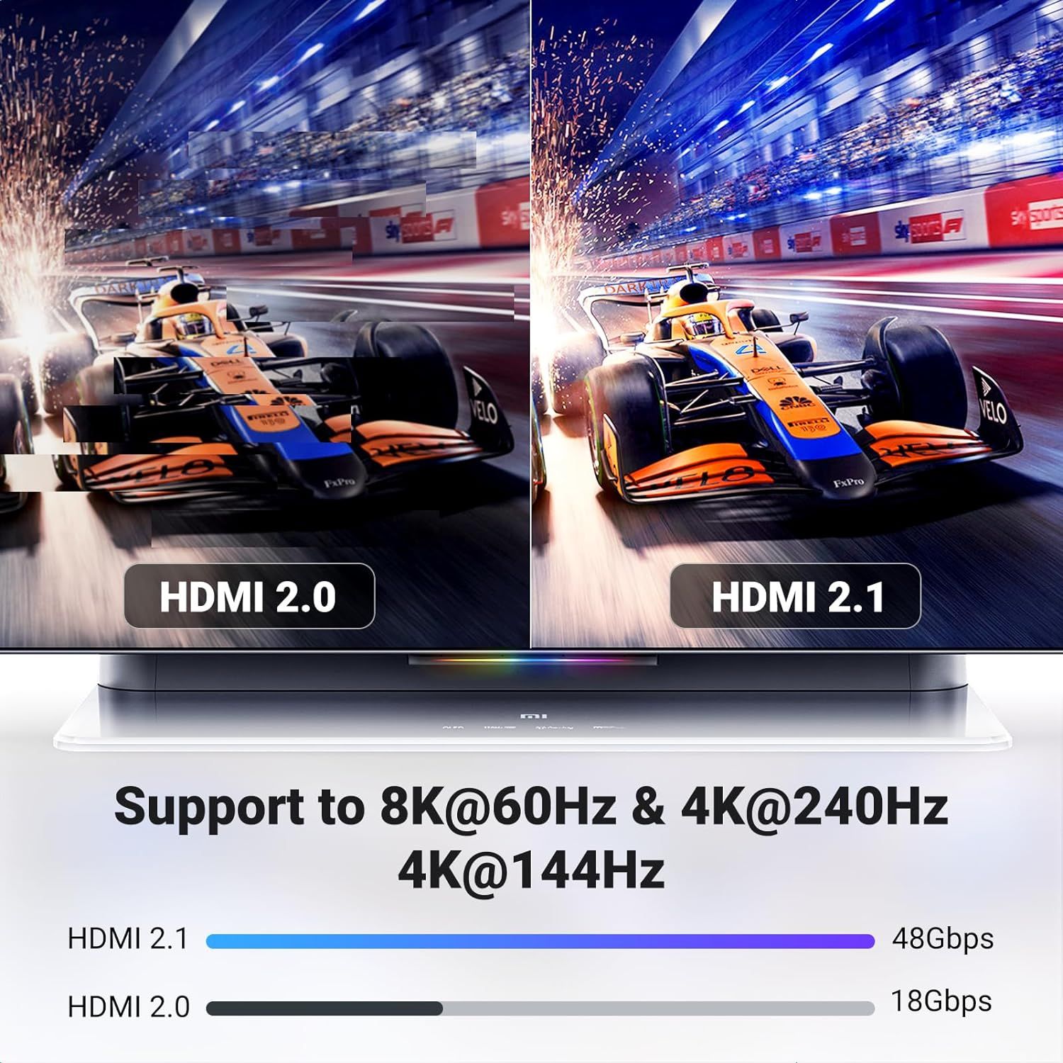 UGREEN 8K HDMI 2.1 Certified Cable 2M 8K 60Hz 4K 120Hz 48Gbps High Speed Braided HDMI Cord Support HDCP 2.3 Dynamic HDR Dolby Vision eARC