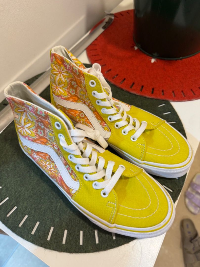 Yellow flower vans online