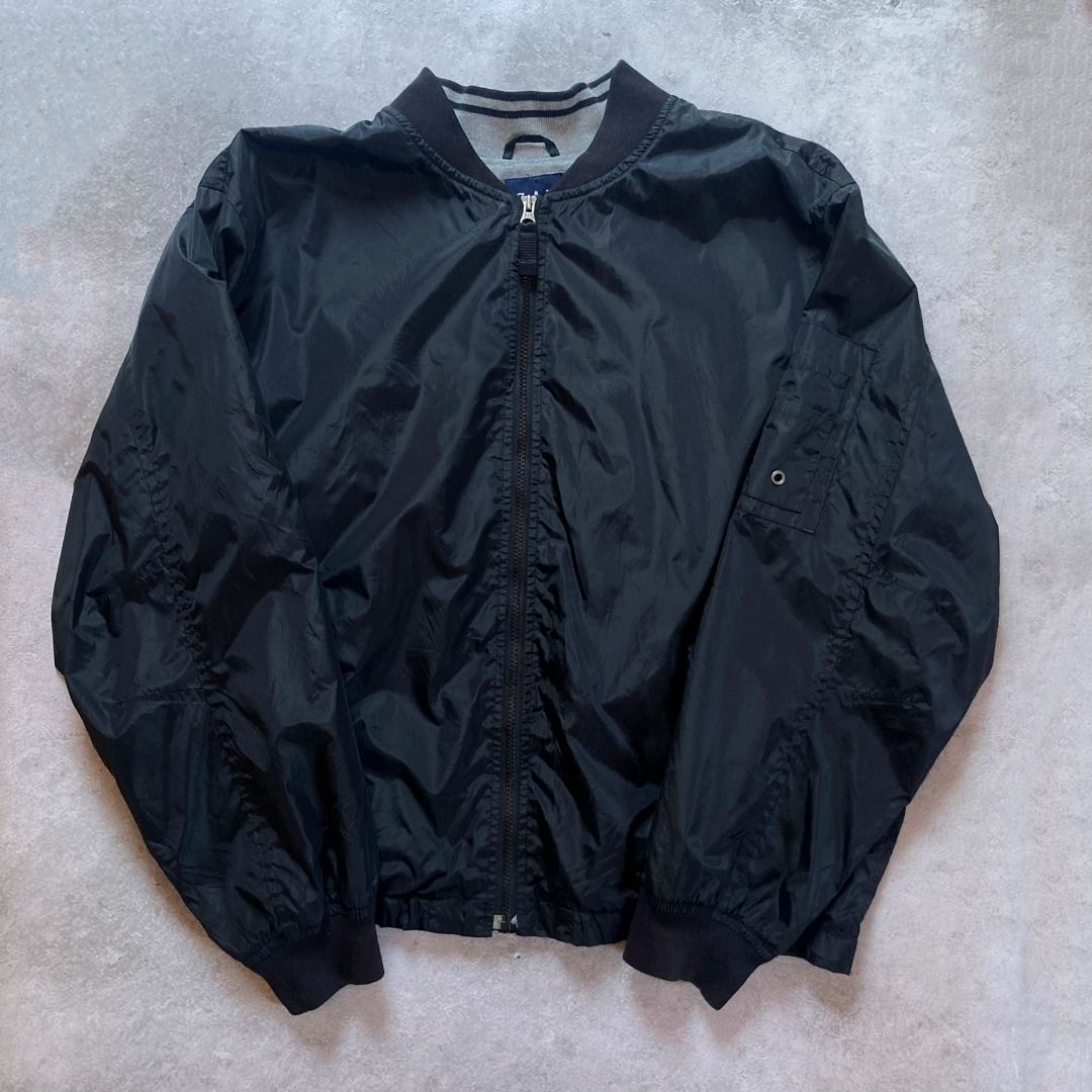 Vintage black bomber jacket discount