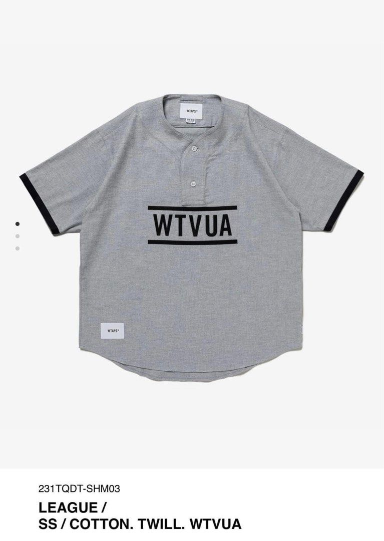 Wtaps 23SS League SS/Cotton. TWILL. WTVUA size02, 男裝, 上身