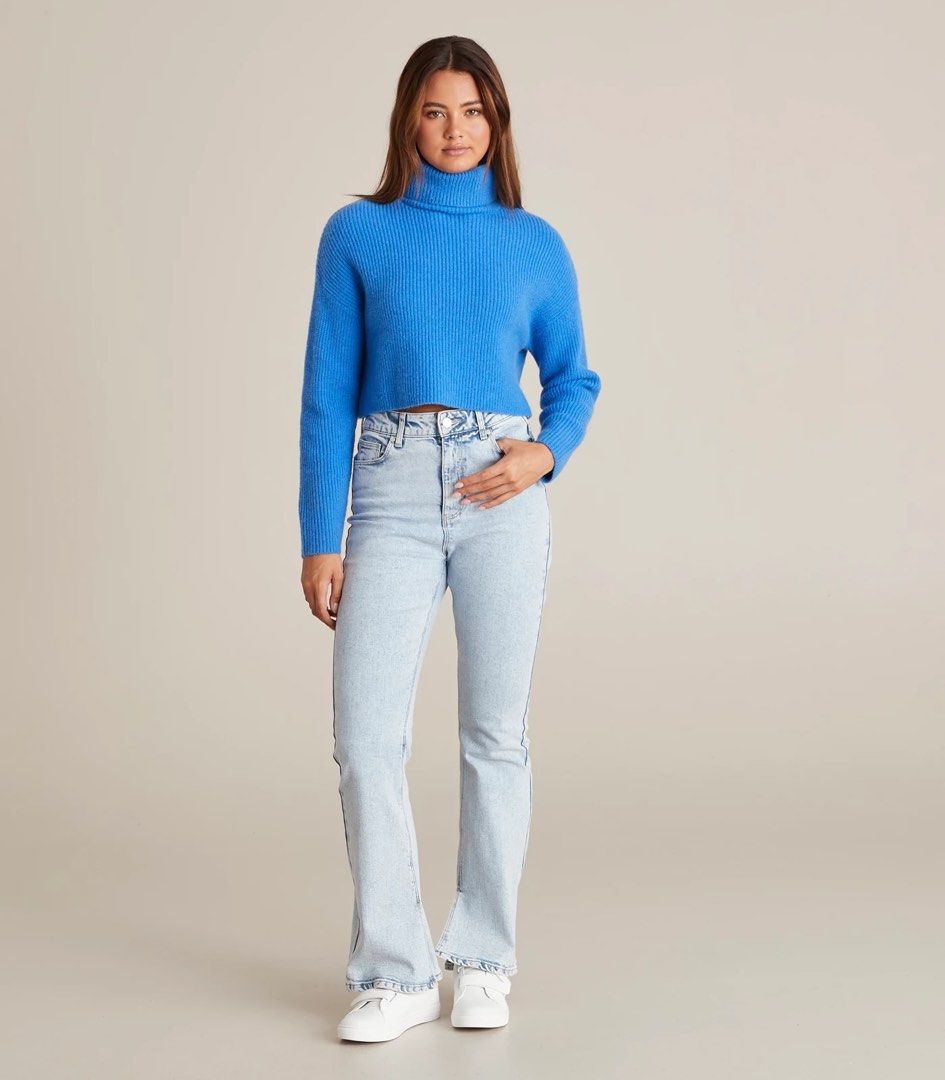 Zara blue turtleneck cheap