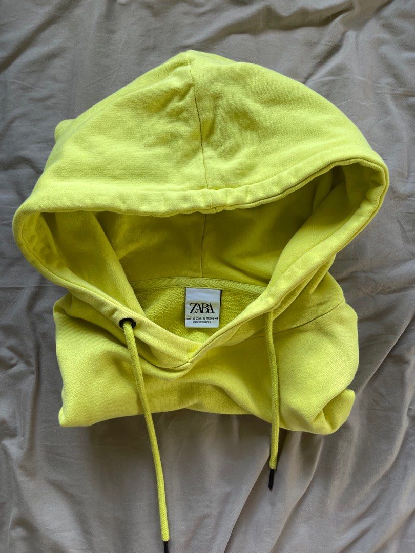 Zara neon hoodie top