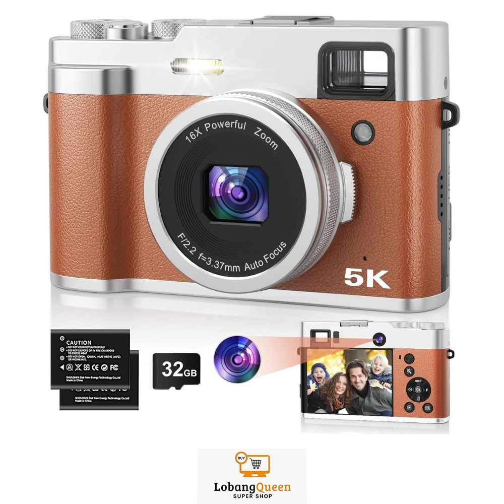 5K Digital Camera for Photography, 48MP Autofocus Vlogging Camera