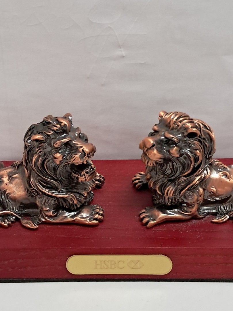 滙豐銀行雙獅子擺設品, 興趣及遊戲, 收藏品及紀念品, 古董收藏- Carousell